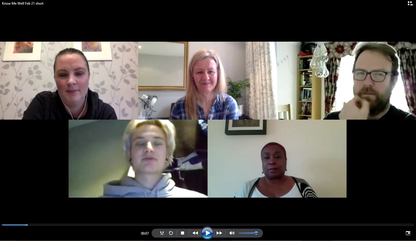 5 people on a video call talking about loneliness